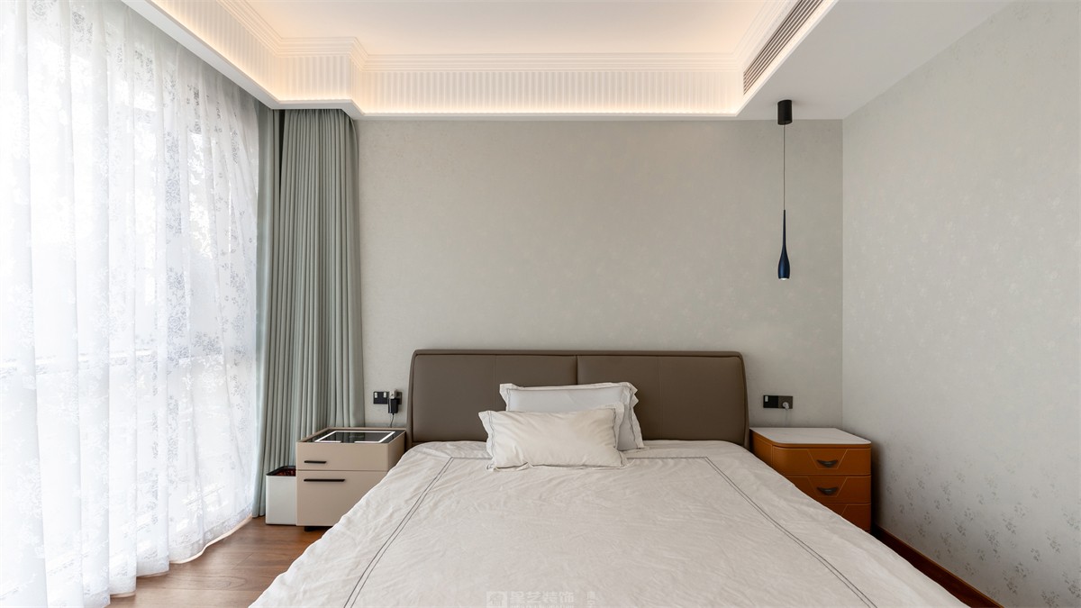 建发缦云143平法式风格卧室装修实景图