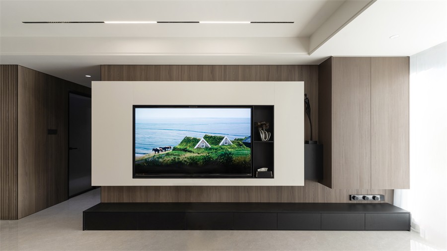 锦官府100平客厅装修完工实景图