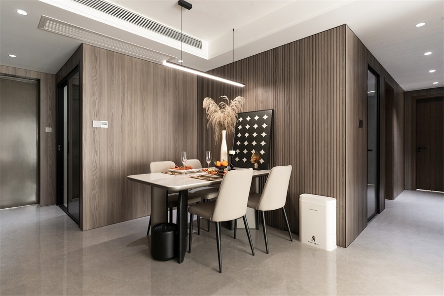 锦官府100平餐厅装修完工实景图